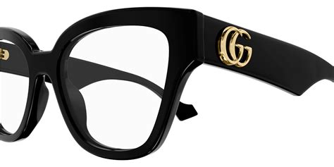 Gucci GG1424O 005 Eyeglasses in Black .